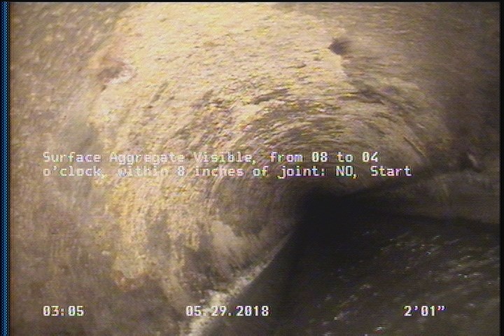 Surface Aggregate Visible, from 08 to 04 o'clock, within 8 inches of joint: NO, Start