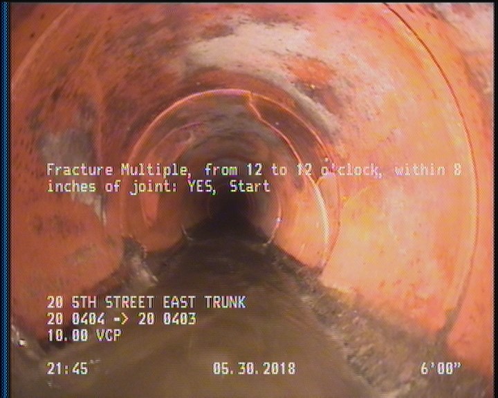 Fracture Multiple, from 12 to 12 o'clock, within 8 inches of joint: YES, Start