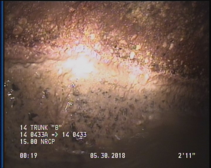 Deposits Attached Grease, 5 %of cross sectional area, from 03 to 09 o'clock, , within 8 inches of joint: YES, Start
