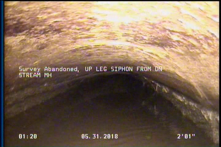 Survey Abandoned - UP LEG SIPHON FROM DN STREAM MH
