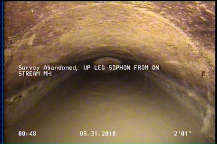 Survey Abandoned - UP LEG SIPHON FROM DN STREAM MH
