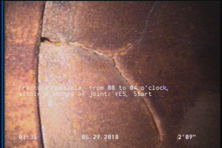 Fracture Multiple, from 08 to 04 o'clock, within 8 inches of joint: YES, Start