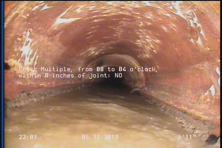 Crack Multiple, from 08 to 04 o'clock, within 8 inches of joint: NO