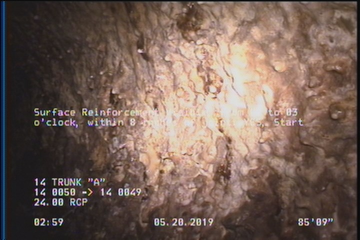 Surface Reinforcement Visible, from 09 to 03 o'clock, within 8 inches of joint: YES, Start
