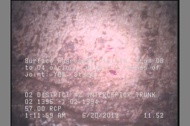 Surface Aggregate Visible, from 08 to 04 o'clock, within 8 inches of joint: YES, Start