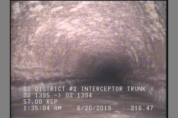 Deposits Attached Grease, 5 %of cross sectional area, from 04 to 08 o'clock, , within 8 inches of joint: YES, Start