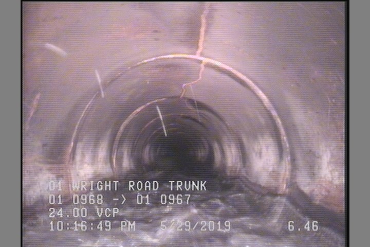 Deposits Attached Grease, 5 %of cross sectional area, from 04 to 08 o'clock, , within 8 inches of joint: YES, Start