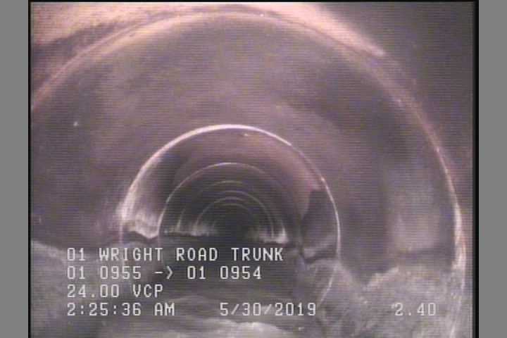 Deposits Attached Grease, 5 %of cross sectional area, from 03 to 09 o'clock, , within 8 inches of joint: YES, Start