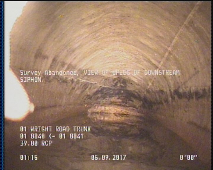 Survey Abandoned - VIEW OF UPLEG OF DOWNSTREAM SIPHON.