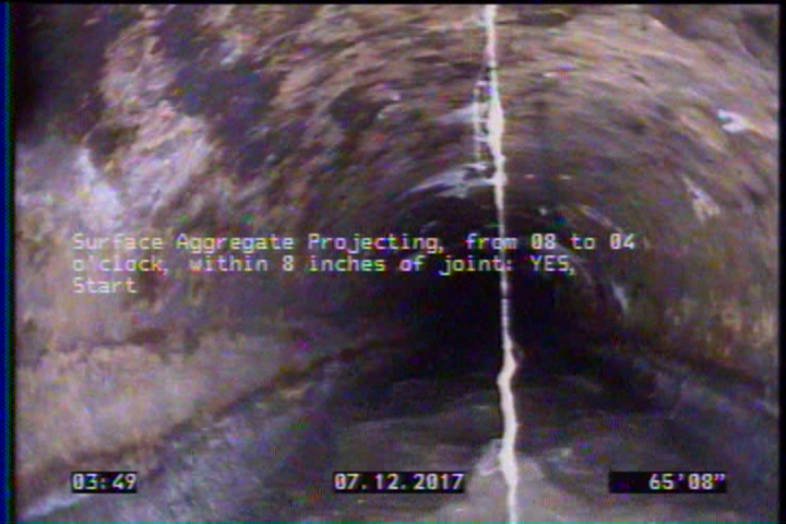 Surface Aggregate Projecting, from 08 to 04 o'clock, within 8 inches of joint: YES, Start