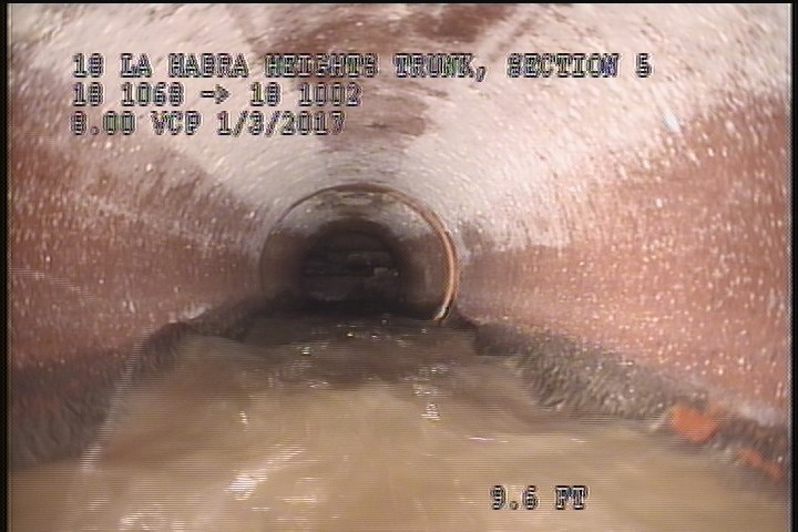 Deposits Attached Encrustation, 5 %of cross sectional area, from 09 to 03 o'clock, , within 8 inches of joint: YES