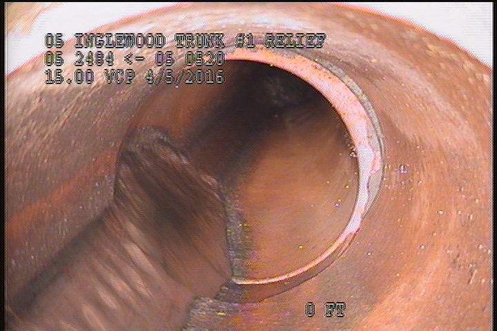 Upstream Manhole, Survey Begins - 12:13 PM