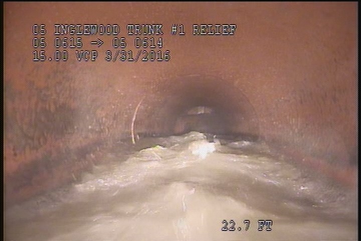 Upstream Manhole, Survey Begins - 10:12 AM