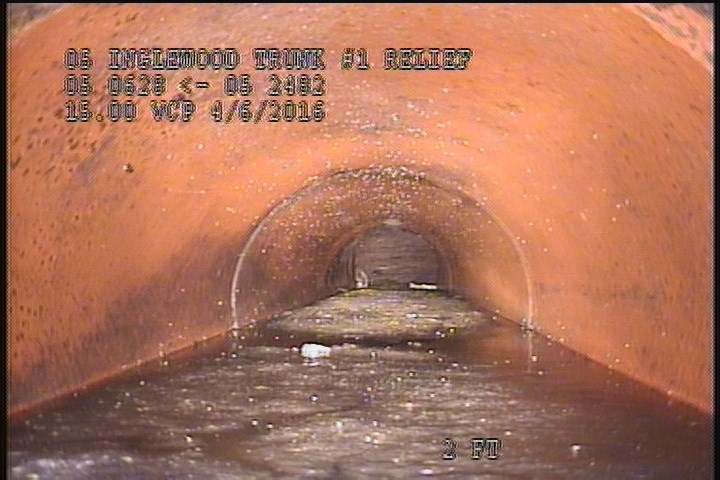 Downstream Manhole, Survey Begins - 11:34 AM