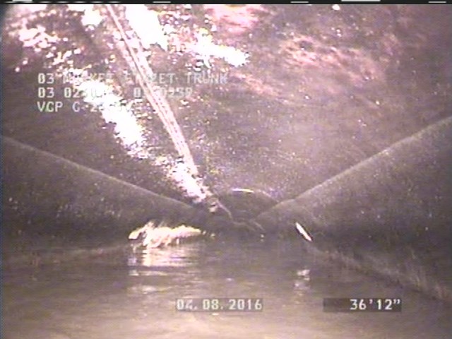 Water Level, Sag in pipe, 70 %of cross sectional area, Start