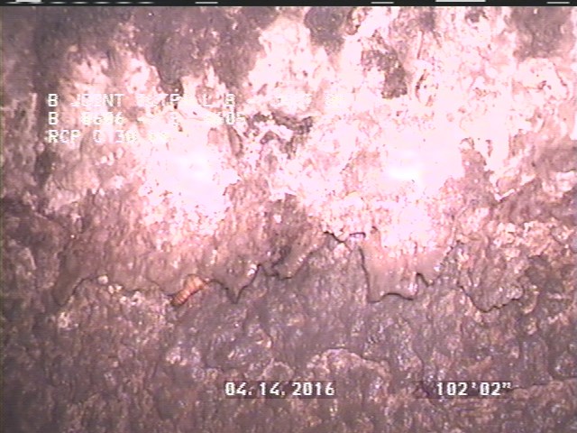Surface Spalling, from 08 to 04 o'clock, within 8 inches of joint: YES, Start - PEELING BLISTERING LAITANCE COAT UNDER MAG COAT