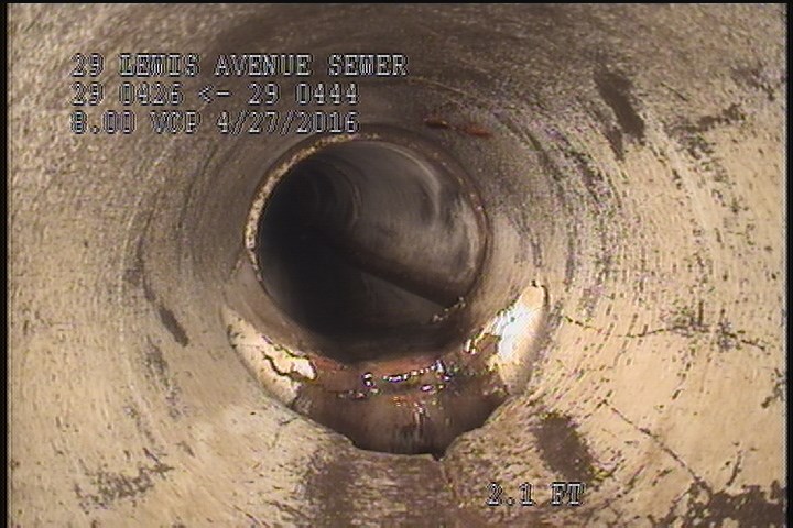 Downstream Manhole, Survey Begins - 10:33 AM