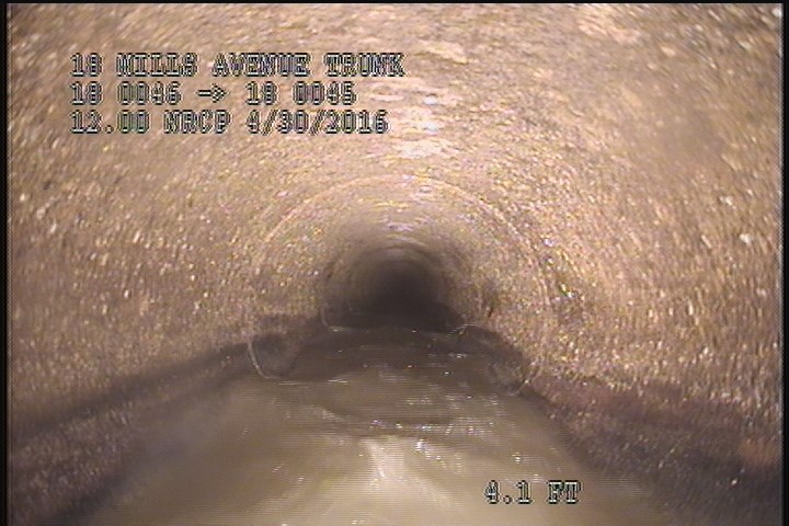Upstream Manhole, Survey Begins - 8:41 AM