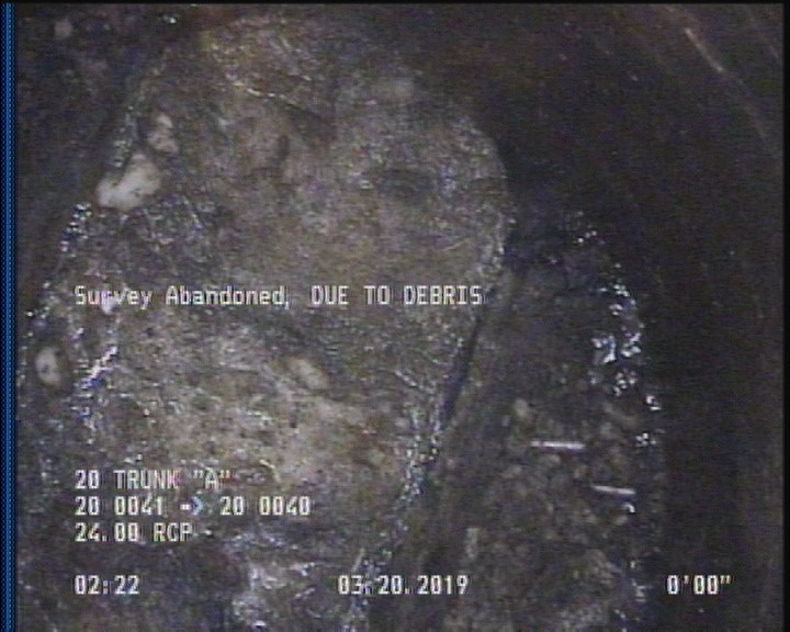 Survey Abandoned - DUE TO DEBRIS