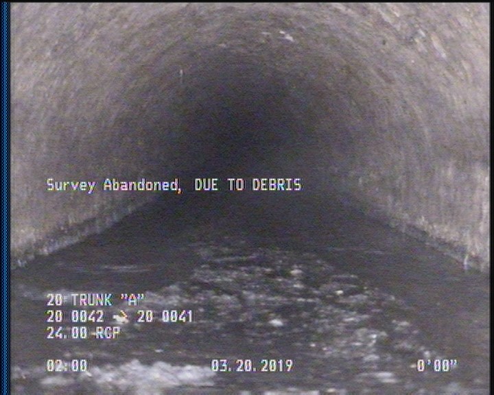 Survey Abandoned - DUE TO DEBRIS