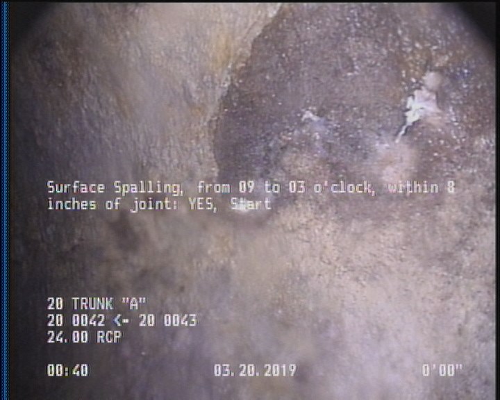 Surface Spalling, from 09 to 03 o'clock, within 8 inches of joint: YES, Start