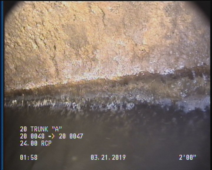 Deposits Attached Grease, 5 %of cross sectional area, from 04 to 08 o'clock, , within 8 inches of joint: YES, Start