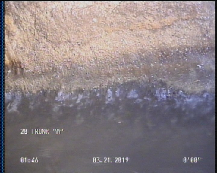 Deposits Attached Grease, 5 %of cross sectional area, from 04 to 08 o'clock, , within 8 inches of joint: YES, Start