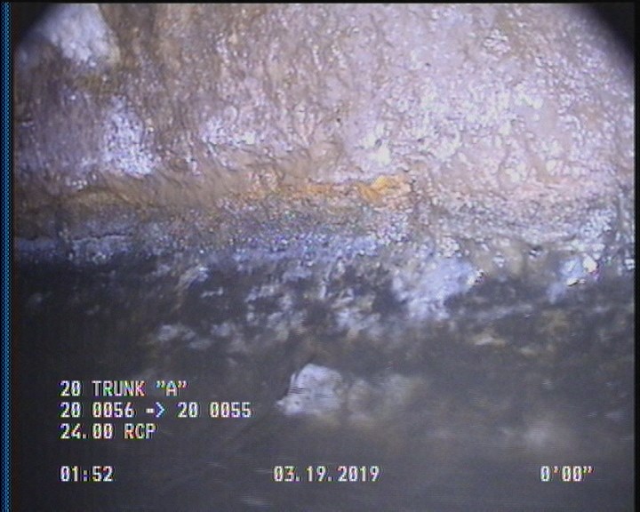 Deposits Attached Grease, 5 %of cross sectional area, from 04 to 08 o'clock, , within 8 inches of joint: YES, Start