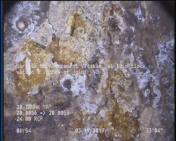Surface Reinforcement Visible, at 12 o'clock, within 8 inches of joint: NO