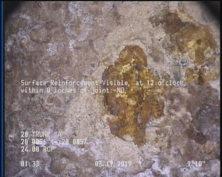 Surface Reinforcement Visible, at 12 o'clock, within 8 inches of joint: NO