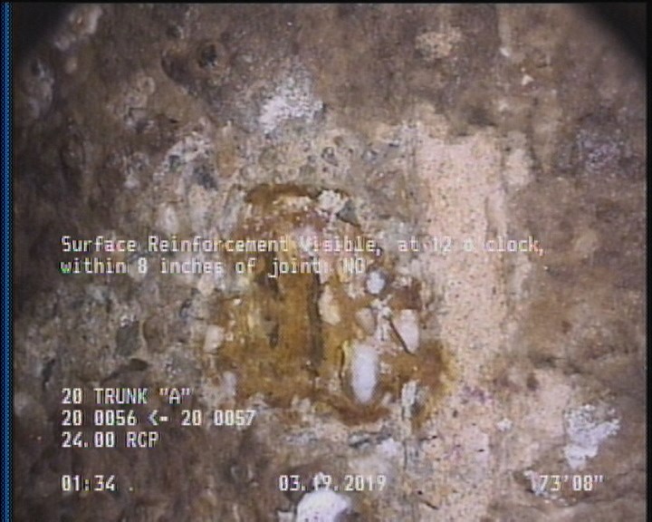 Surface Reinforcement Visible, at 12 o'clock, within 8 inches of joint: NO