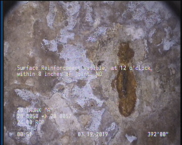 Surface Reinforcement Visible, at 12 o'clock, within 8 inches of joint: NO