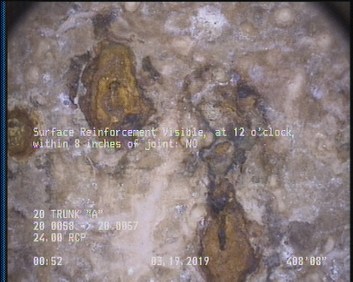 Surface Reinforcement Visible, at 12 o'clock, within 8 inches of joint: NO