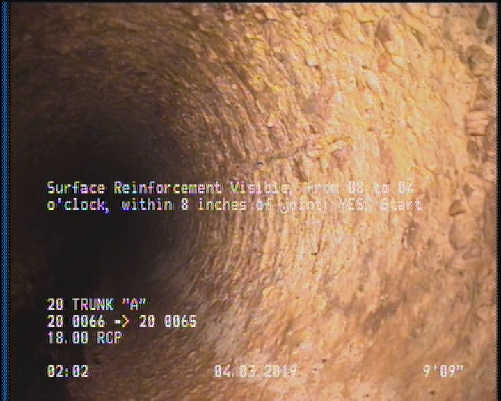 Surface Reinforcement Visible, from 08 to 04 o'clock, within 8 inches of joint: YES, Start