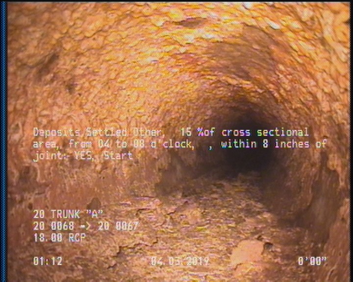 Deposits Settled Other, 15 %of cross sectional area, from 04 to 08 o'clock, , within 8 inches of joint: YES, Start