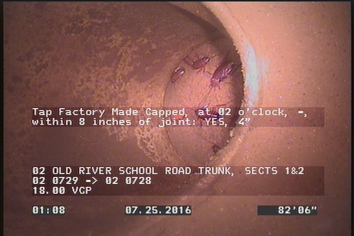 Tap Factory Made Capped, at 02 o'clock, -, within 8 inches of joint: YES, 4"