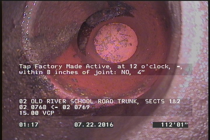 Tap Factory Made Active, at 12 o'clock, -, within 8 inches of joint: NO, 4"