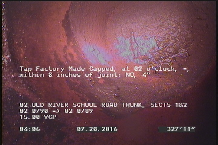 Tap Factory Made Capped, at 02 o'clock, -, within 8 inches of joint: NO, 4"