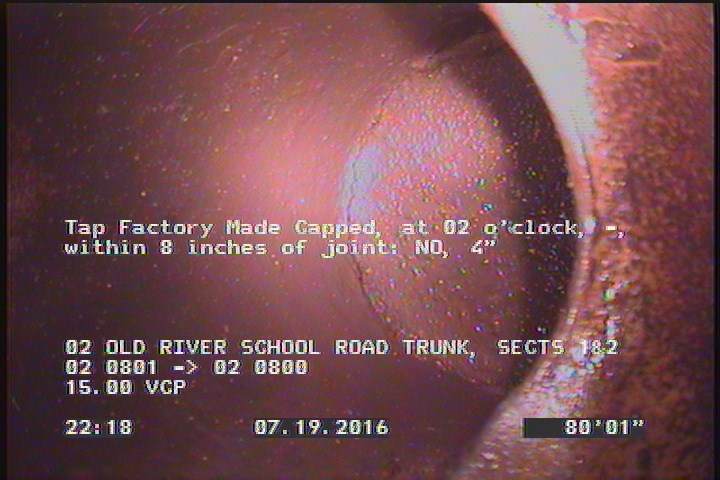 Tap Factory Made Capped, at 02 o'clock, -, within 8 inches of joint: NO, 4"