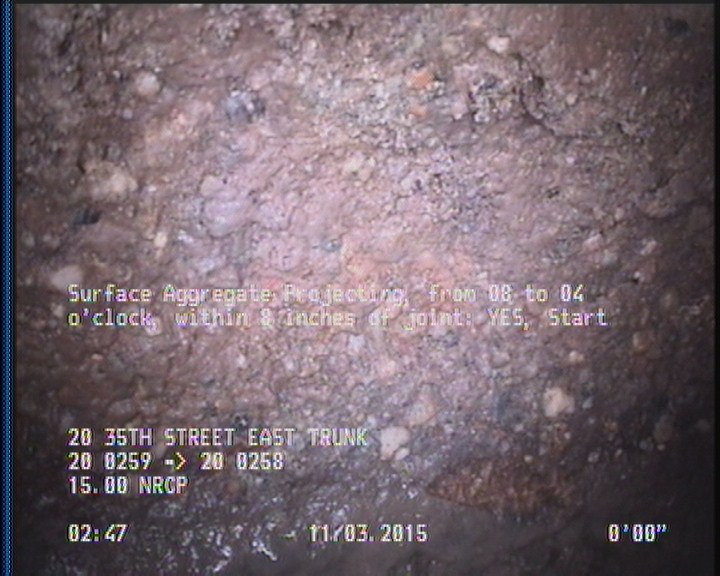 Deposits Attached Grease, 5 %of cross sectional area, from 03 to 09 o'clock, , within 8 inches of joint: YES, Start