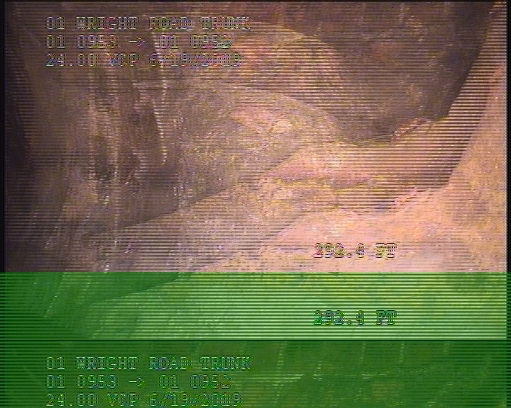 Surface Missing Wall, from 03 to 04 o'clock, within 8 inches of joint: NO - CHANNEL AT 2:00 MH# 952