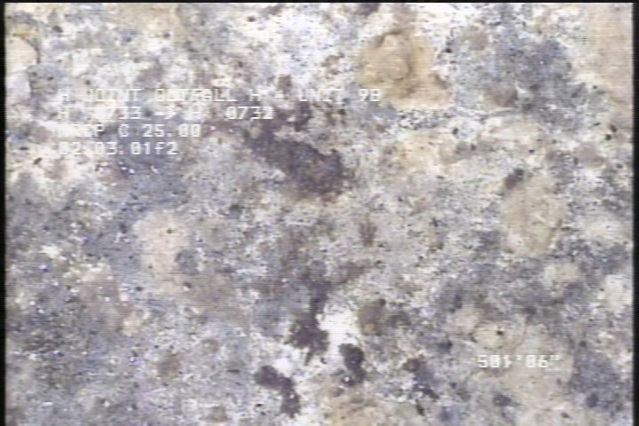 Surface Spalling, from 08 to 04 o'clock, within 8 inches of joint: NO - BLISTERING FLAKING CONCRETE