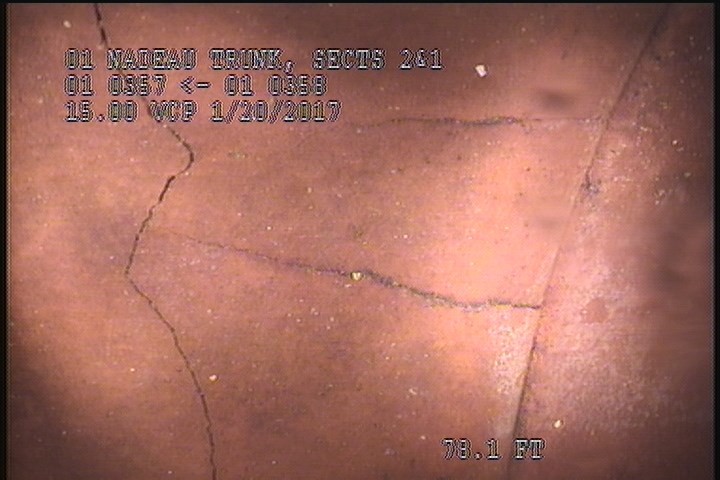 Crack Multiple, from 07 to 01 o'clock, within 8 inches of joint: YES