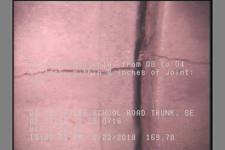 Fracture Multiple, from 08 to 04 o'clock, within 8 inches of joint: YES