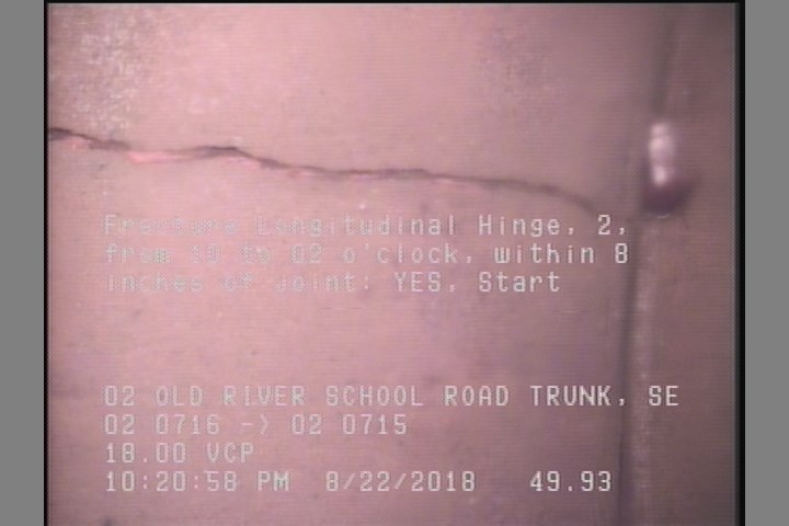Fracture Longitudinal, at 12 o'clock, within 8 inches of joint: NO, Start