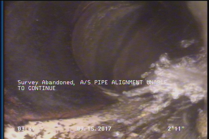 Survey Abandoned - A/S PIPE ALIGNMENT UNABLE TO CONTINUE