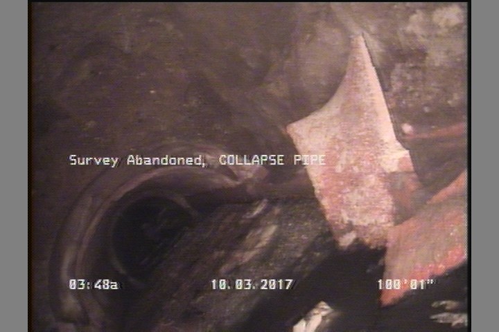 Survey Abandoned - COLLAPSE PIPE