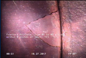 Fracture Multiple, from 01 to 03 o'clock, within 8 inches of joint: YES