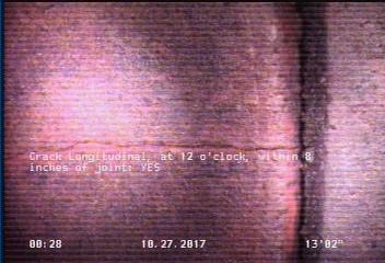 Crack Longitudinal, at 12 o'clock, within 8 inches of joint: YES