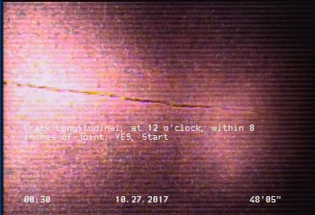 Crack Longitudinal, at 12 o'clock, within 8 inches of joint: YES, Start